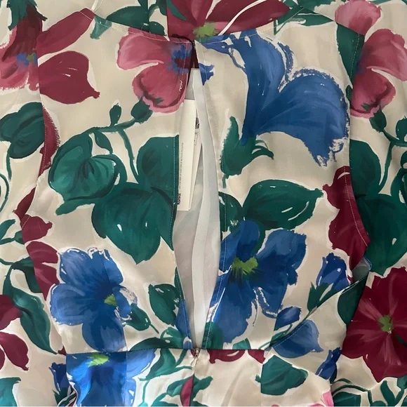 Zara NWT floral satin jumpsuit dress XS